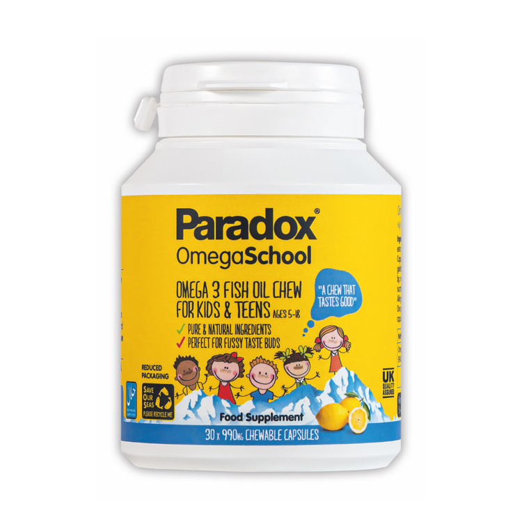 Paradox Omega School 30 Chewable Capsules